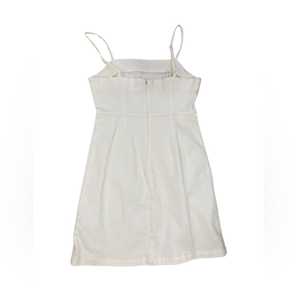 Urban Outfitters Denim Mini Dress | White | Size XS - Picture 6 of 10